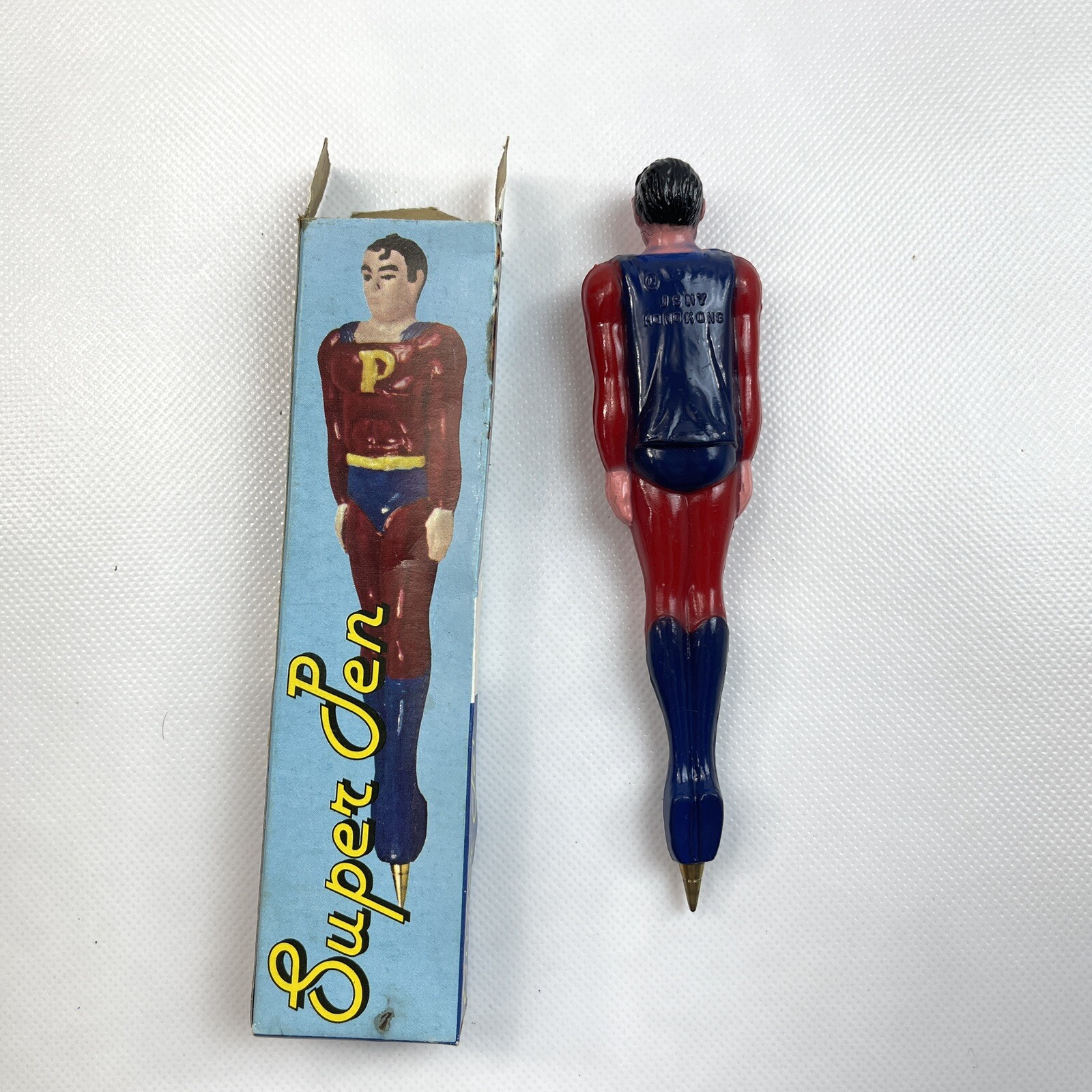 Vintage Super Pen Super Hero Ball Point Pen Rare Collectible Hong Kong