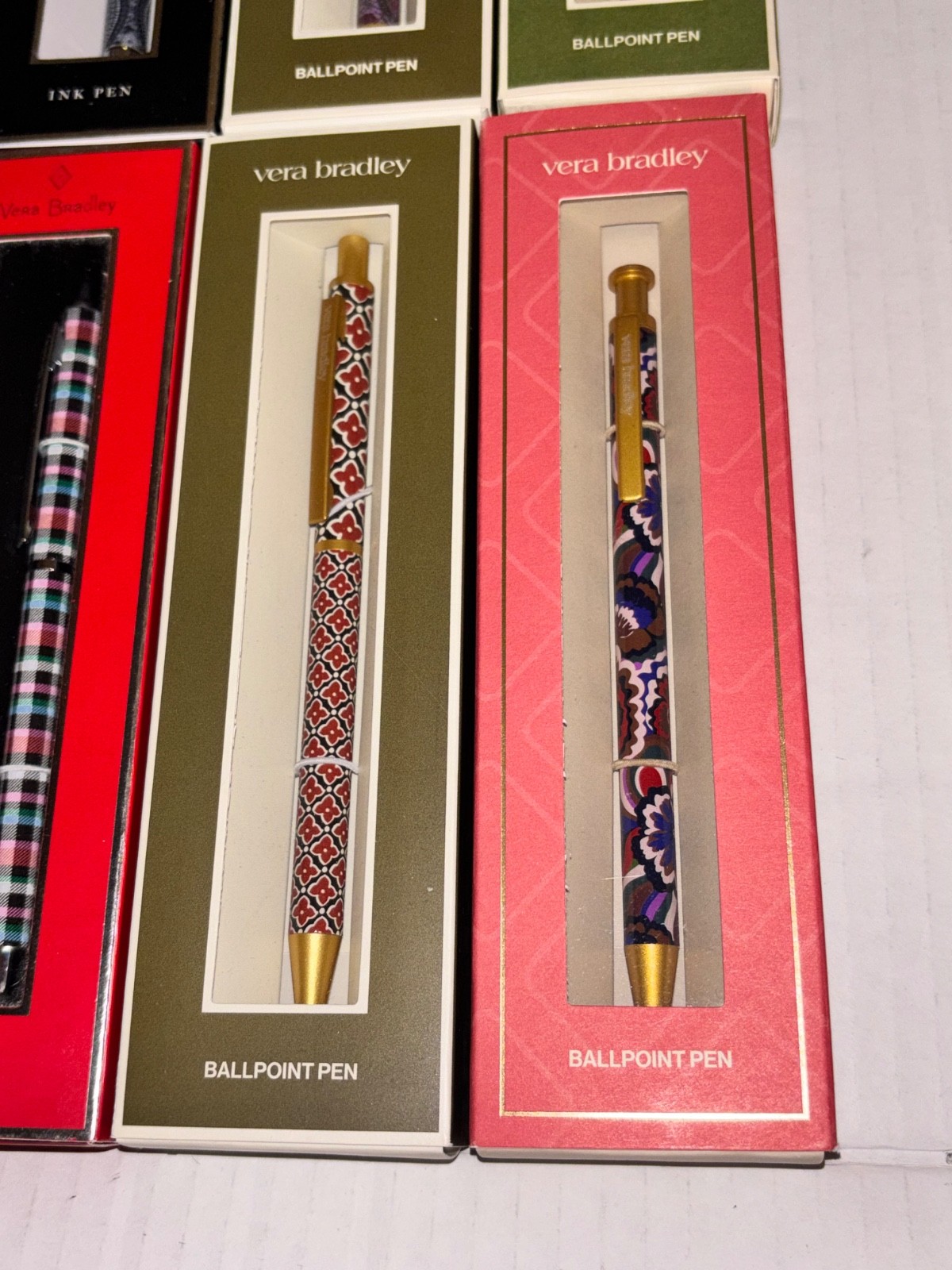 Vera Bradley Ball Point Pen, Black Ink, New In Box (You Choose)