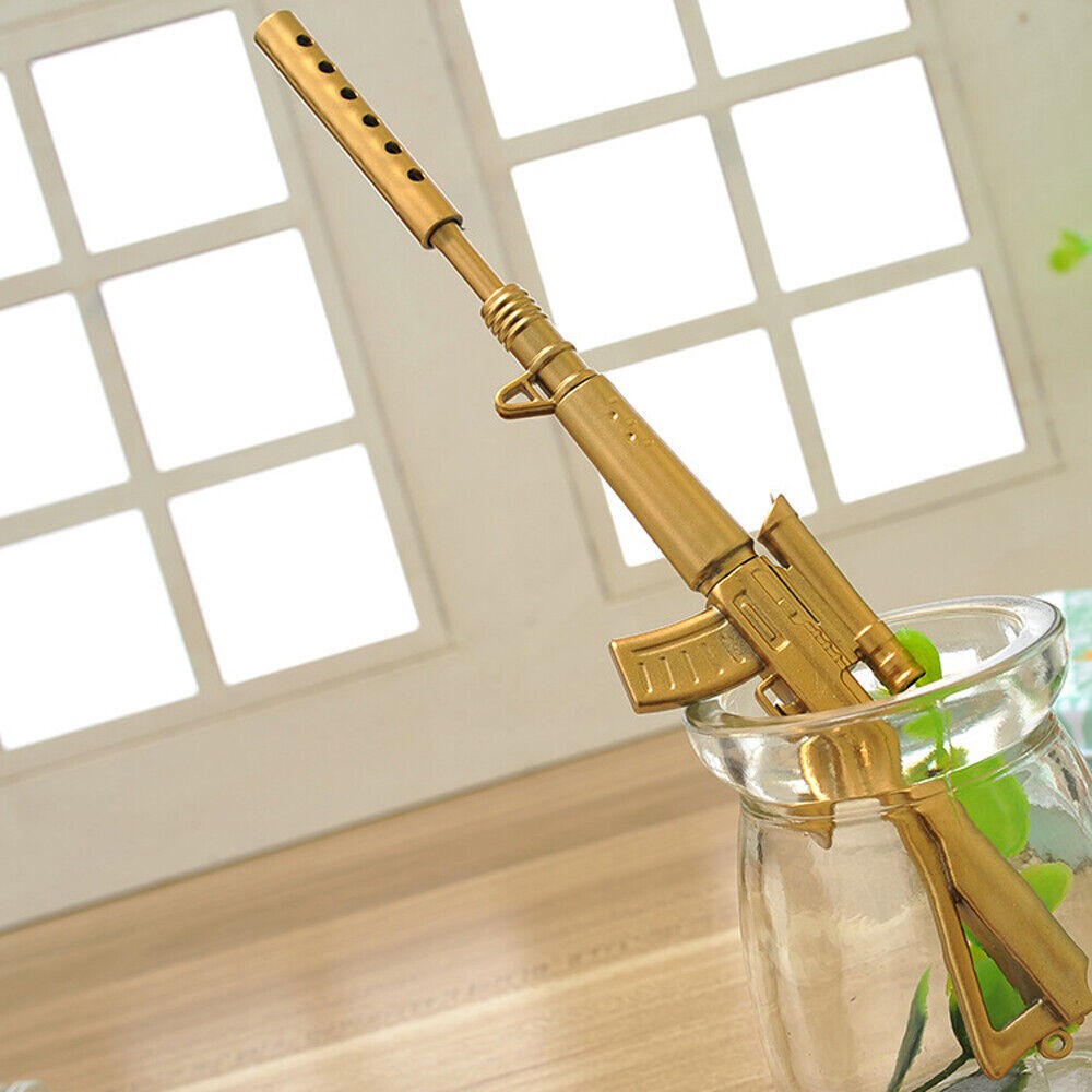 1Pc Rifle Shape Ballpoint Pen Black Ink Stationery Ball Point Novelty Pen US