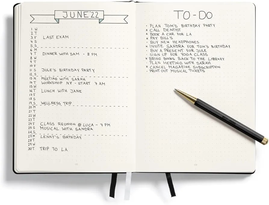 Leuchtturm1917 Metal Ballpoint Pen Black Ink Gold Trim