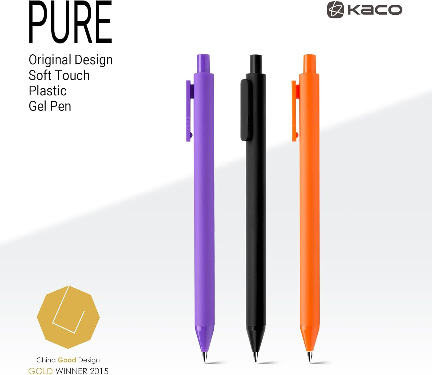 PURE Colored Gel Pens 0.5Mm 20 Pieces Set Colorful Multi-Color Ink Fine Point Co