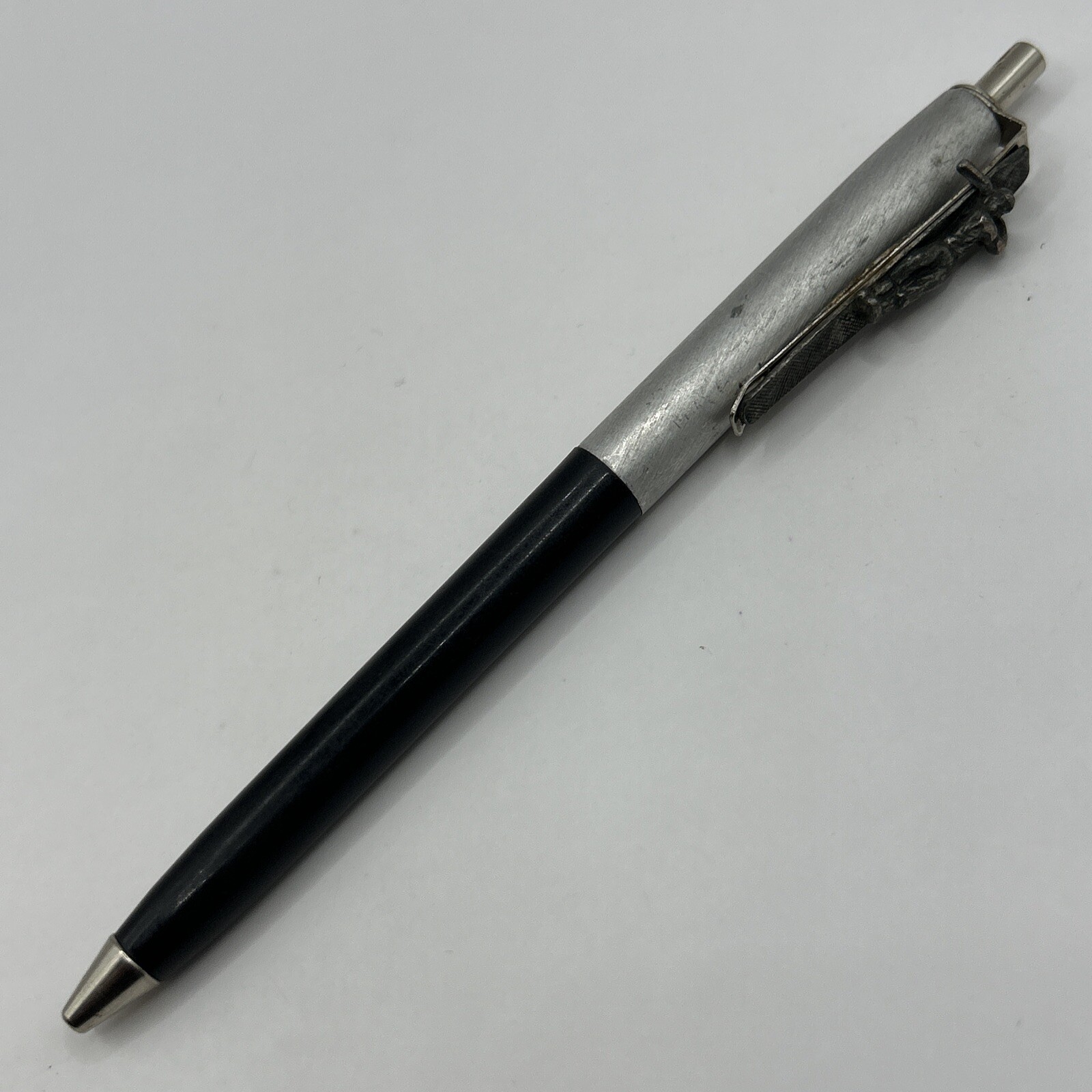 VTG c1960s/70s Ballpoint Pen Baseball Figure On Pocket Clip