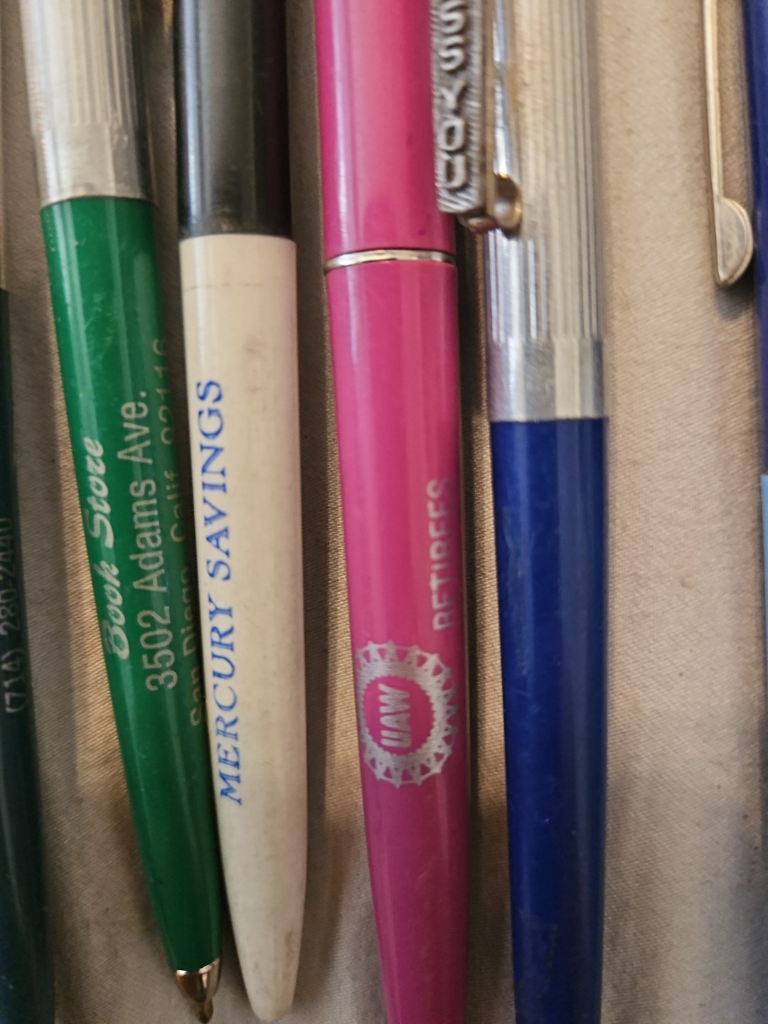 Lot of 15 Vintage Advertising Ballpoint Pens Branded Rare Collectibles + Bic