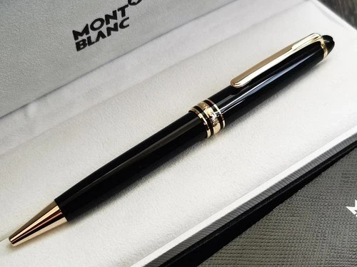 Montblanc 164 Meisterstuck Black Gold Trim Ballpoint Pen New With Box