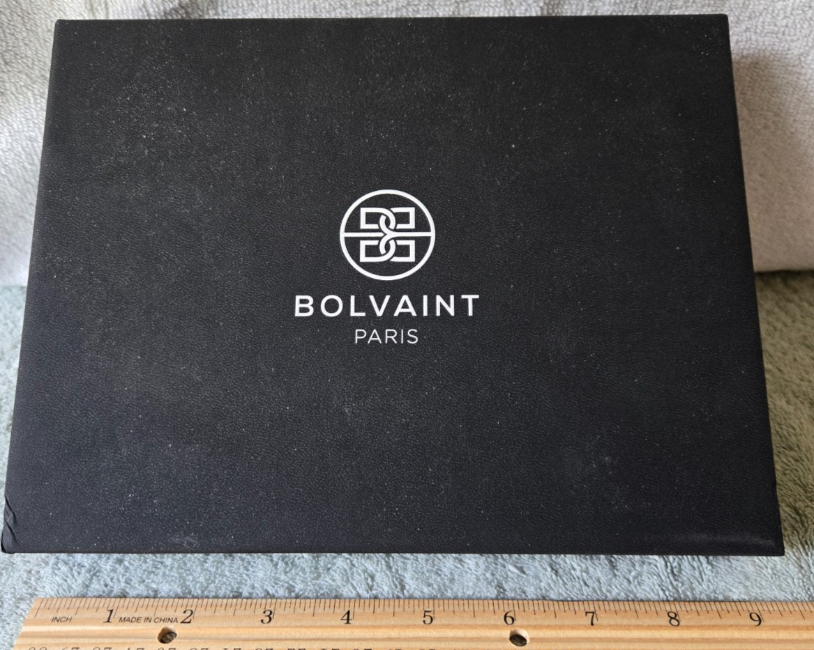 Bolvaint Pen Stainless & Polished Black Paladium 2 Blue/2 Black Refills, Boxed