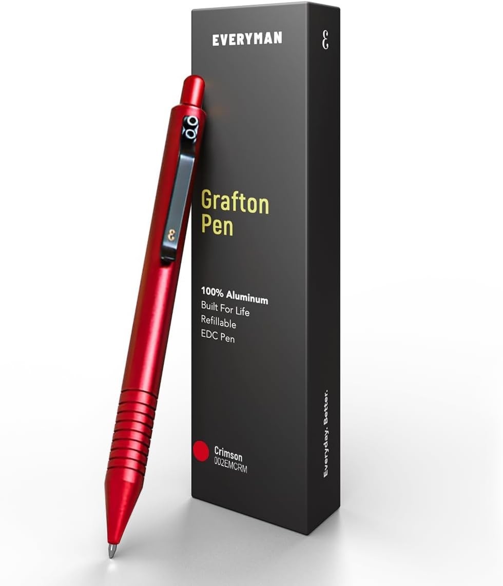 Everyman Grafton Pen, EDC Pen with Premium Gel Ink, Luxury Metal Writing, Gift f