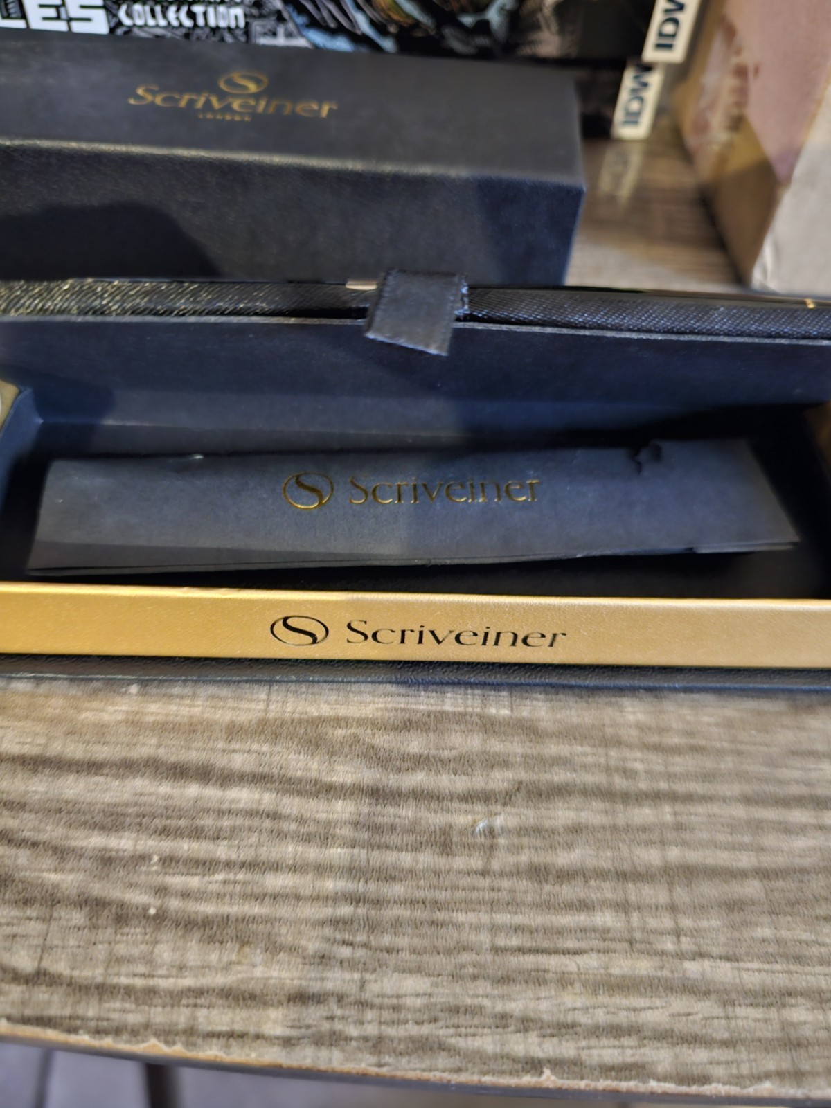 Scrivener Of London Ballpoint Pen Made In Germany Black And Gold Lacquer