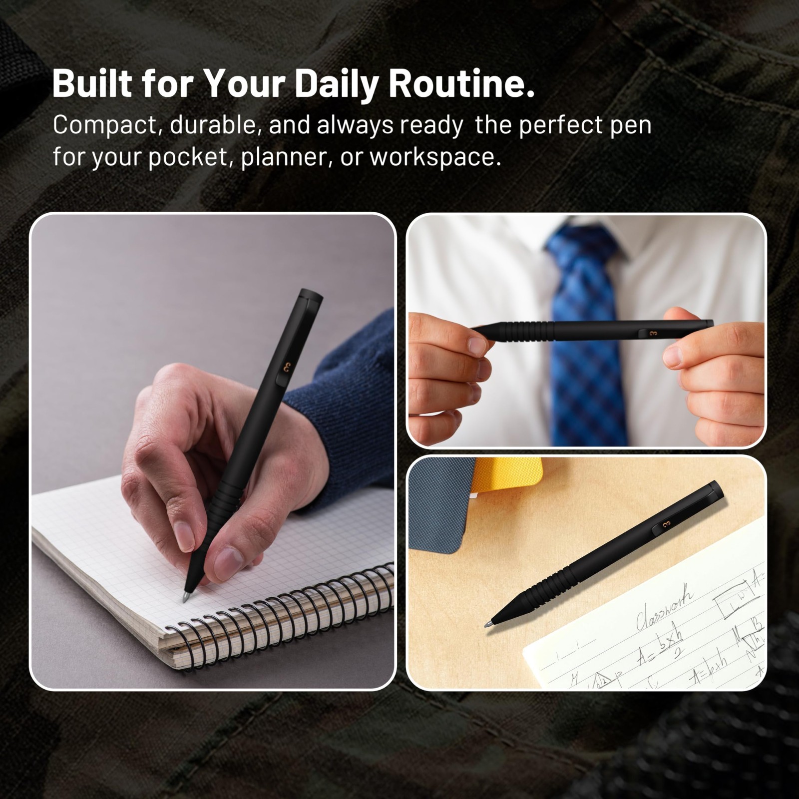 Compact Refillable 0.7mm Gel Pen – Super Matte Mini Twist Mechanism, Durable EDC