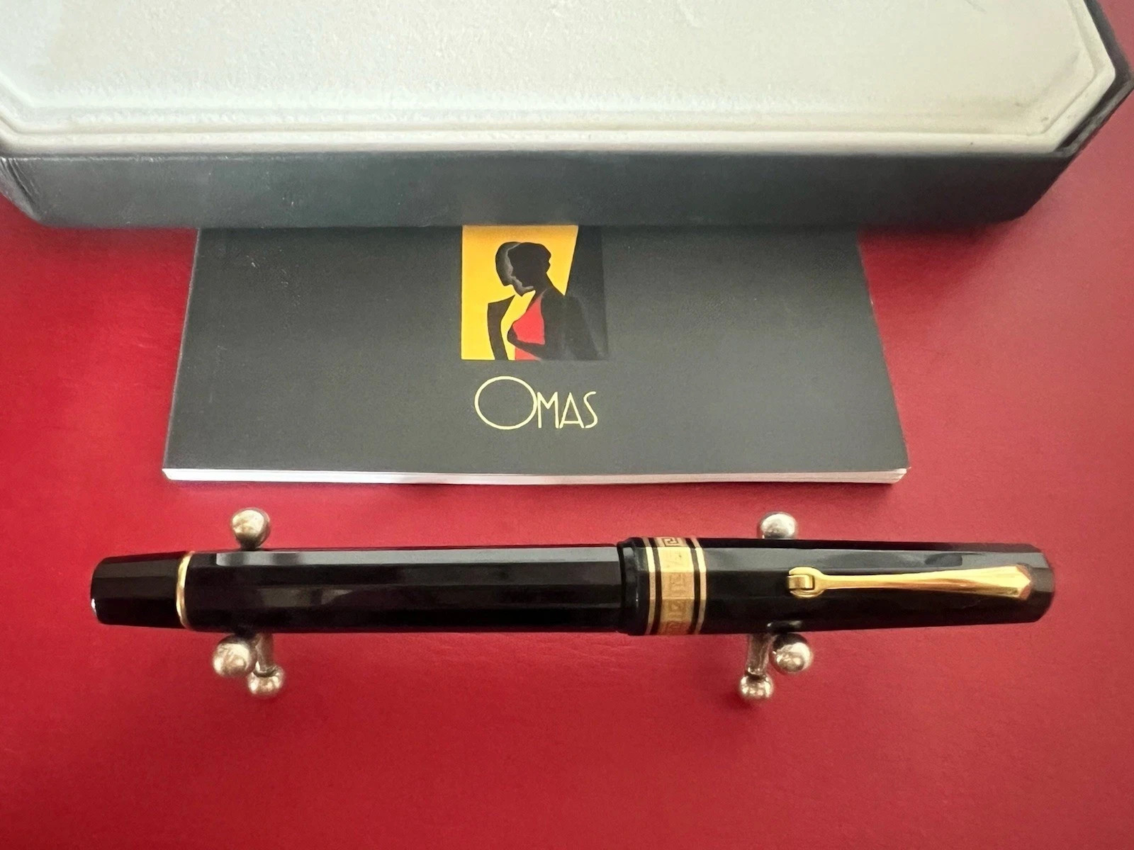 OMAS Paragon Rollerball Pen Multi-Face Gold Greek Engraved