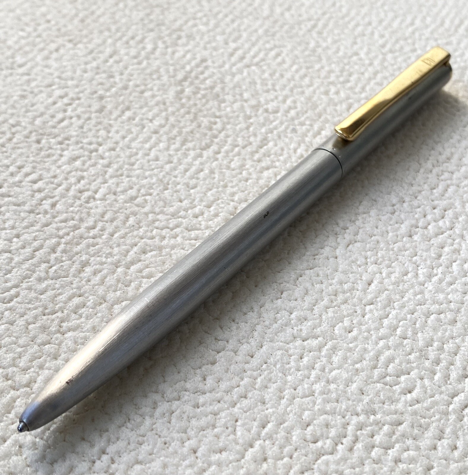 Vintage Ronson Pen Ballpoint Pencil Made in germany Silver Color Need ink