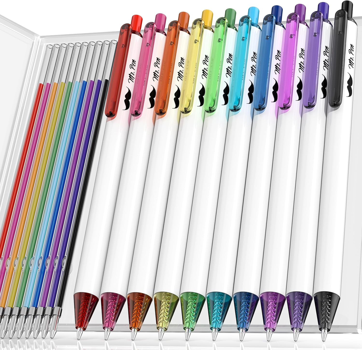 – Cute Ballpoint Pens Assorted Color Ink, 0.7Mm, 10 Colorful Ink