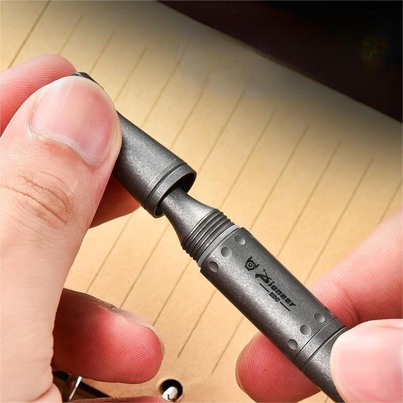 EDC Titanium Ballpoint Pen Signature Writing Pocket Pen Keychain Pen Outdoor