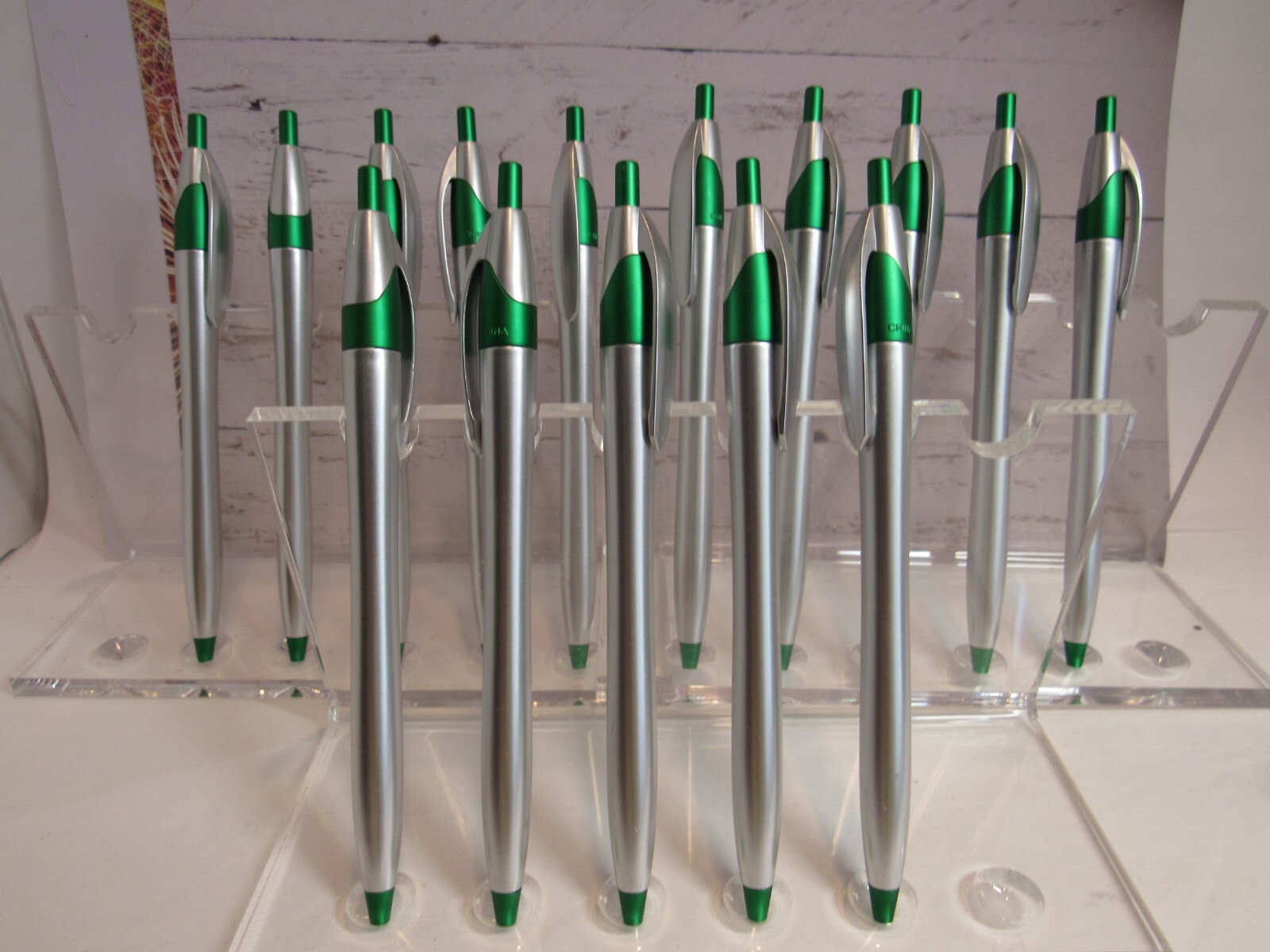 Lot of 15 Terzetti Silver Click Plastic Pens-Choose your colors