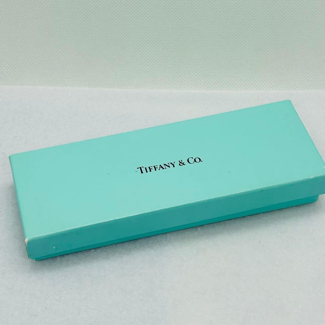 Tiffany & Co Bow Motif Ballpoint Pen Tiffany Blue Gold CIB Box Pouch No Ink AsIs