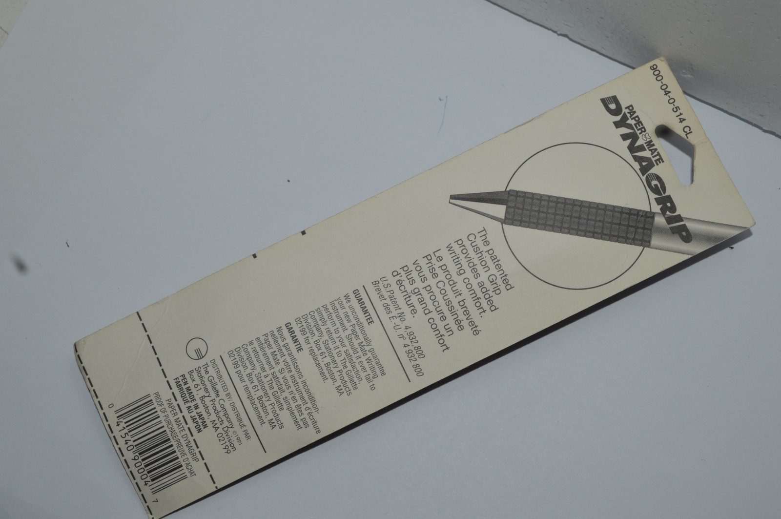 Paper Mate DYNAGRIP RT50 Ballpoint Pen Stainless Steel Made In Japan MOC Ca 1991