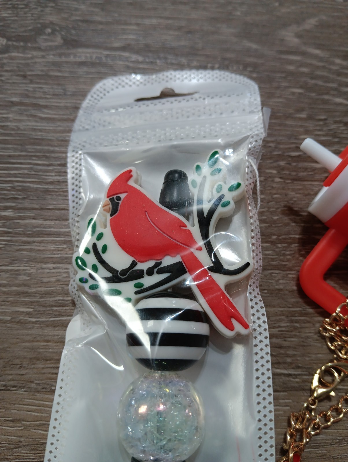 Cardinal ball point pen with keychain tumbler