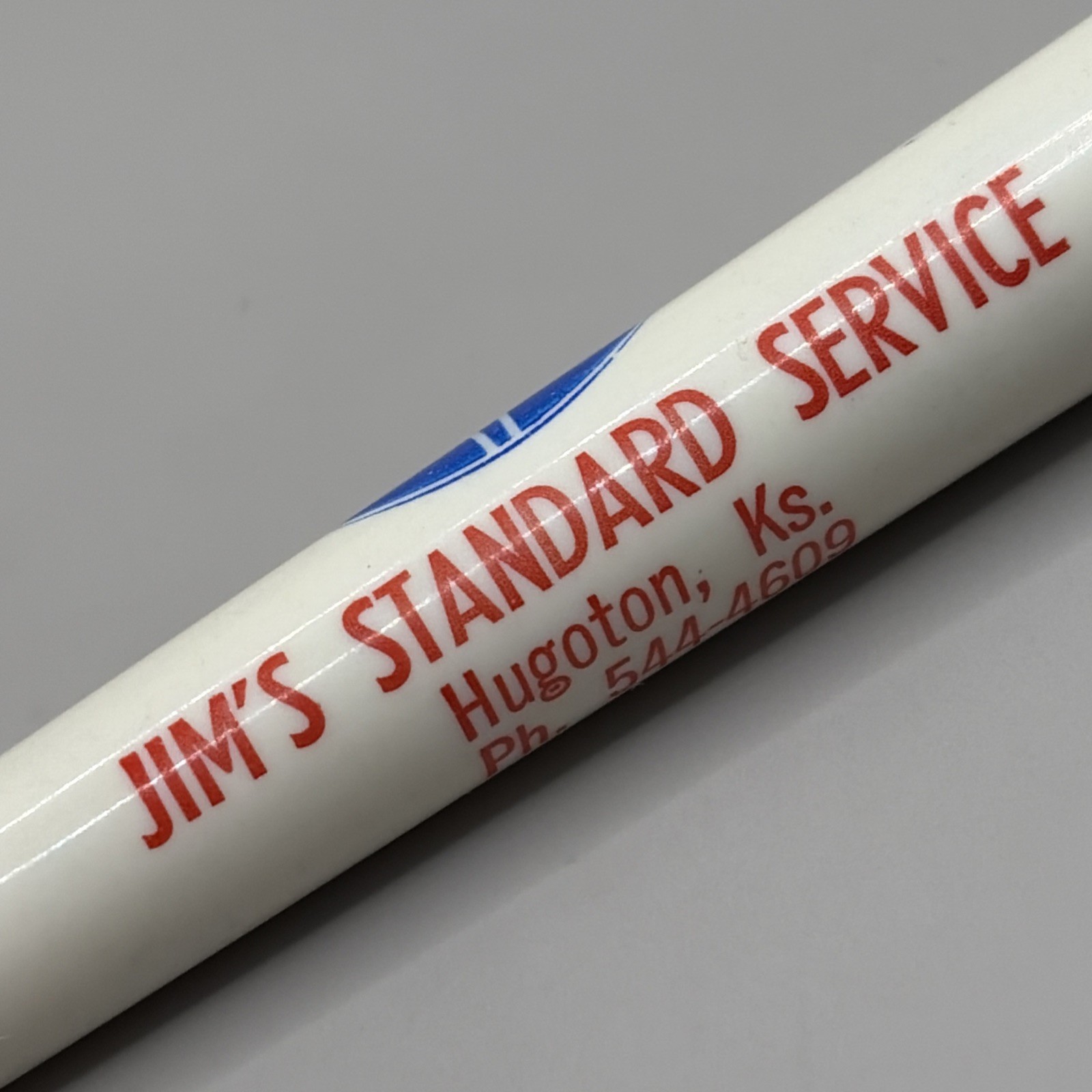 VTG Ballpoint Pen JIM’S STANDARD SERVICE Hugoton Kansas KS Gas Station