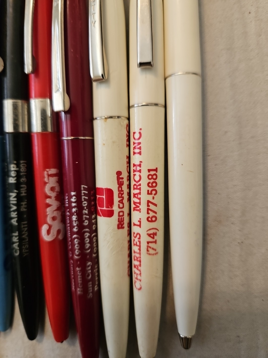 Lot of 15 Vintage Advertising Ballpoint Pens Branded Rare Collectibles + Bic