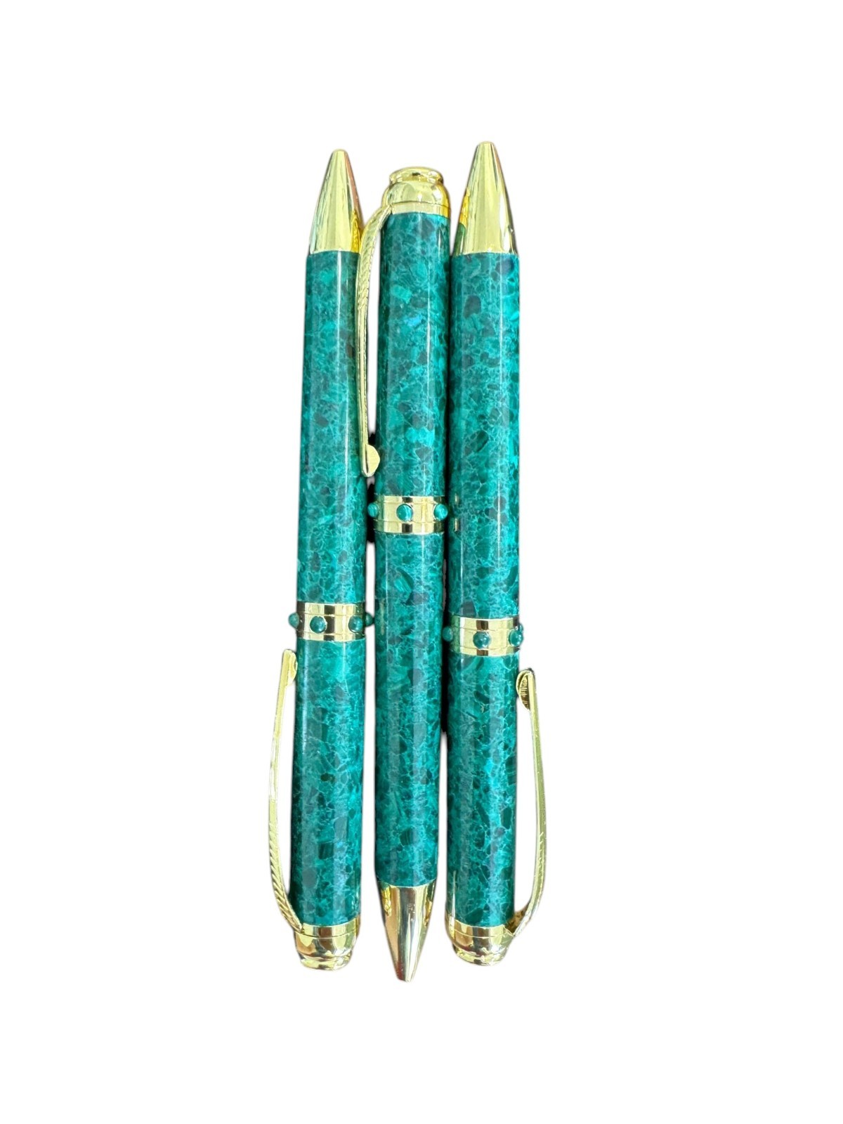 Lapis Lazuli Malachite Gemstone Pen Stainless Steel Handmade Gift Luxury Pen