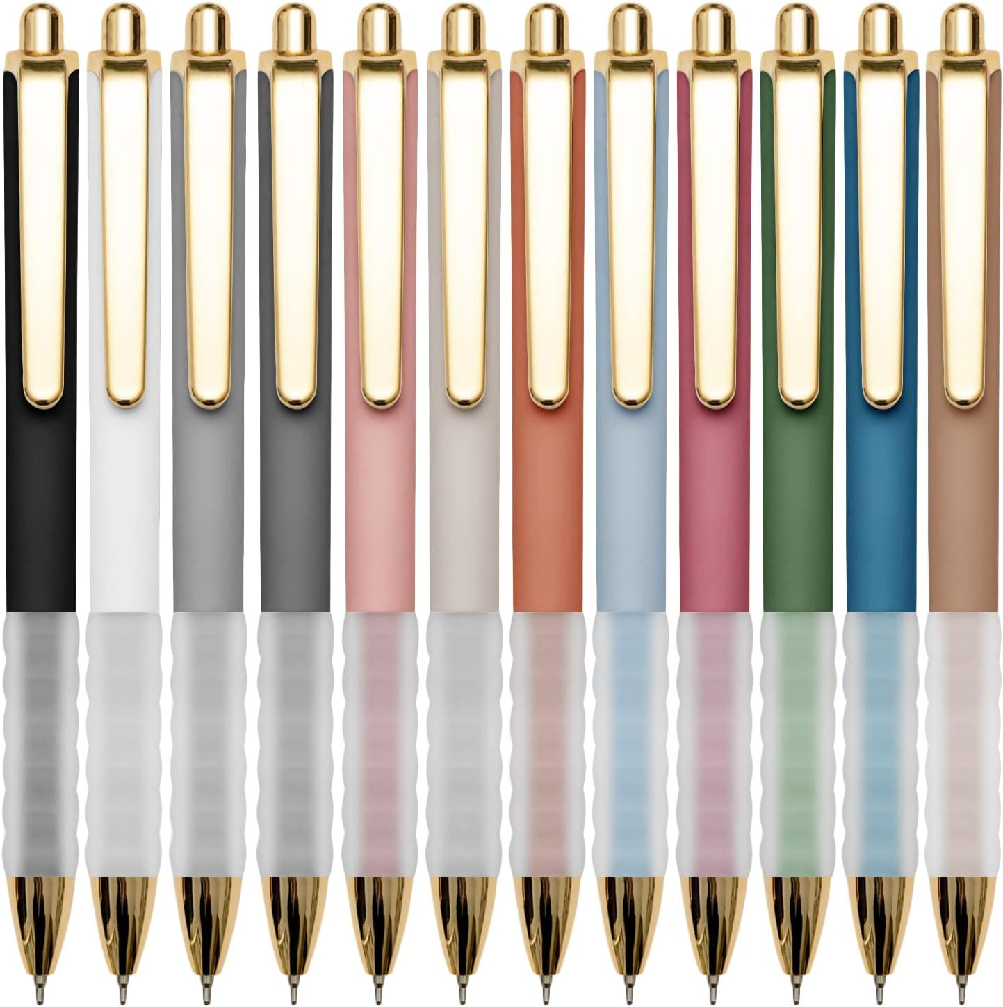 Linbsunne Ballpoint Pens Black Medium Point 1Mm Pen with Super Soft Grip Ball Po