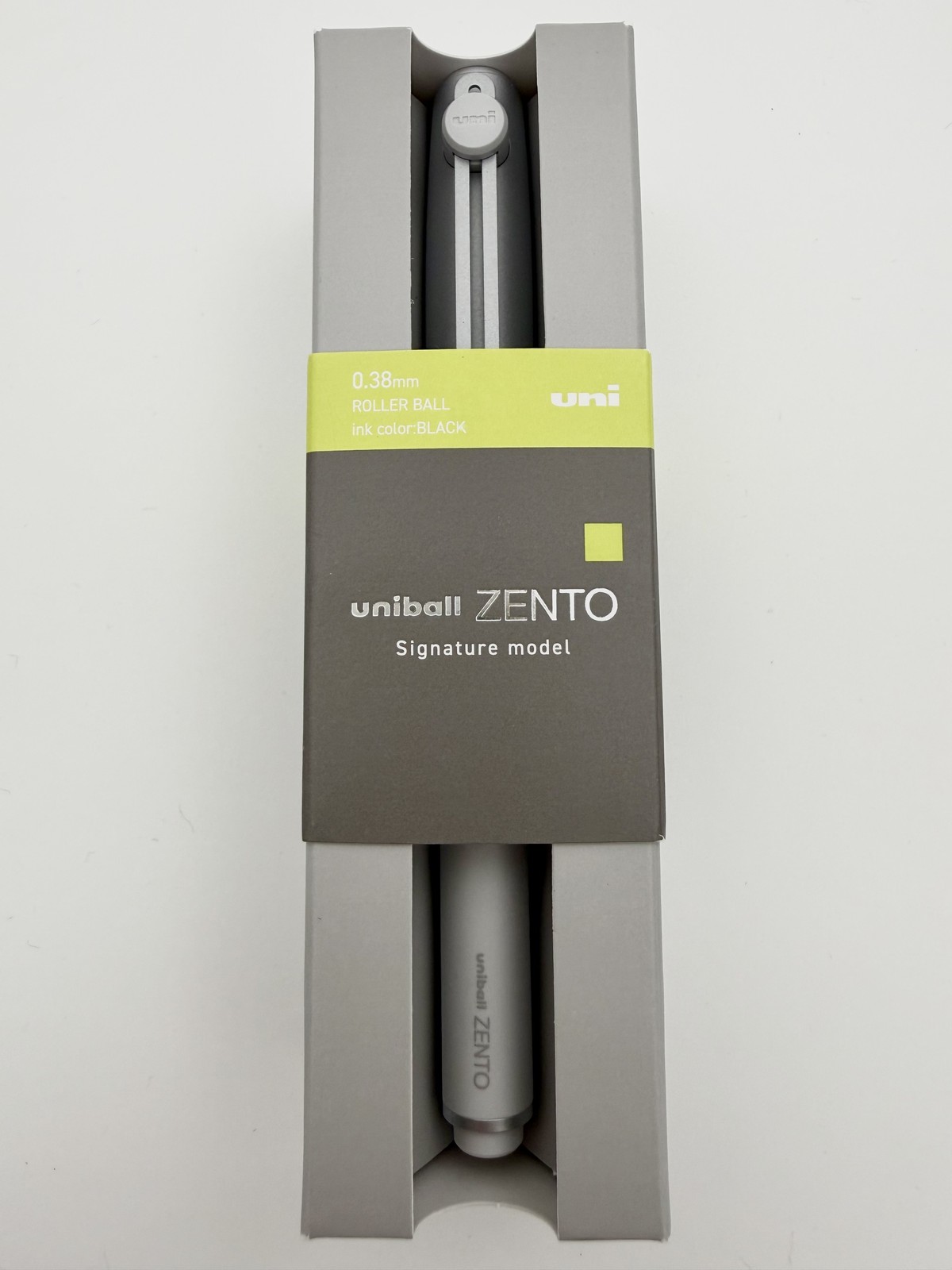MITSUBISHI PENCIL uniball ZENTO Signature Model Silver 0.38mm Japan NEW