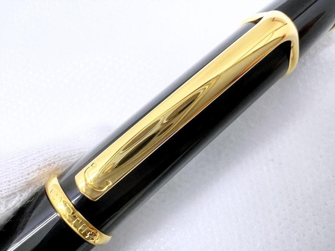 Cartier Diabolo de Cartier Ballpoint Pen Gold Trim USED Good Condition JAPAN