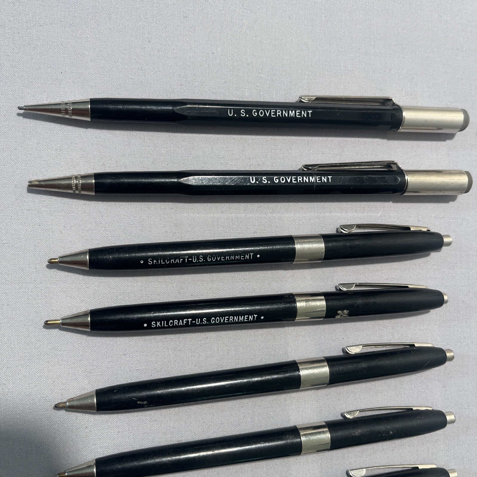Vintage Skilcraft US Government 15 Pcs Pen & Pencil Lot As Is Dried Ink