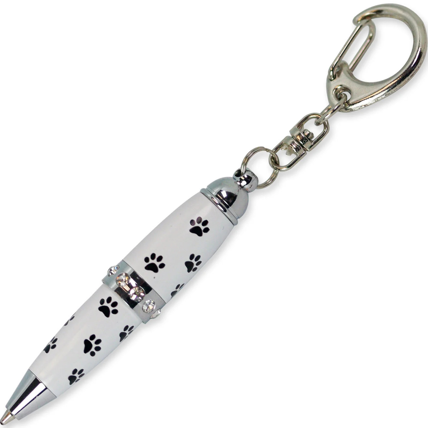 Padrino Pixie Paw Print Mini Keychain Pen – Crystal Accent Ballpoint