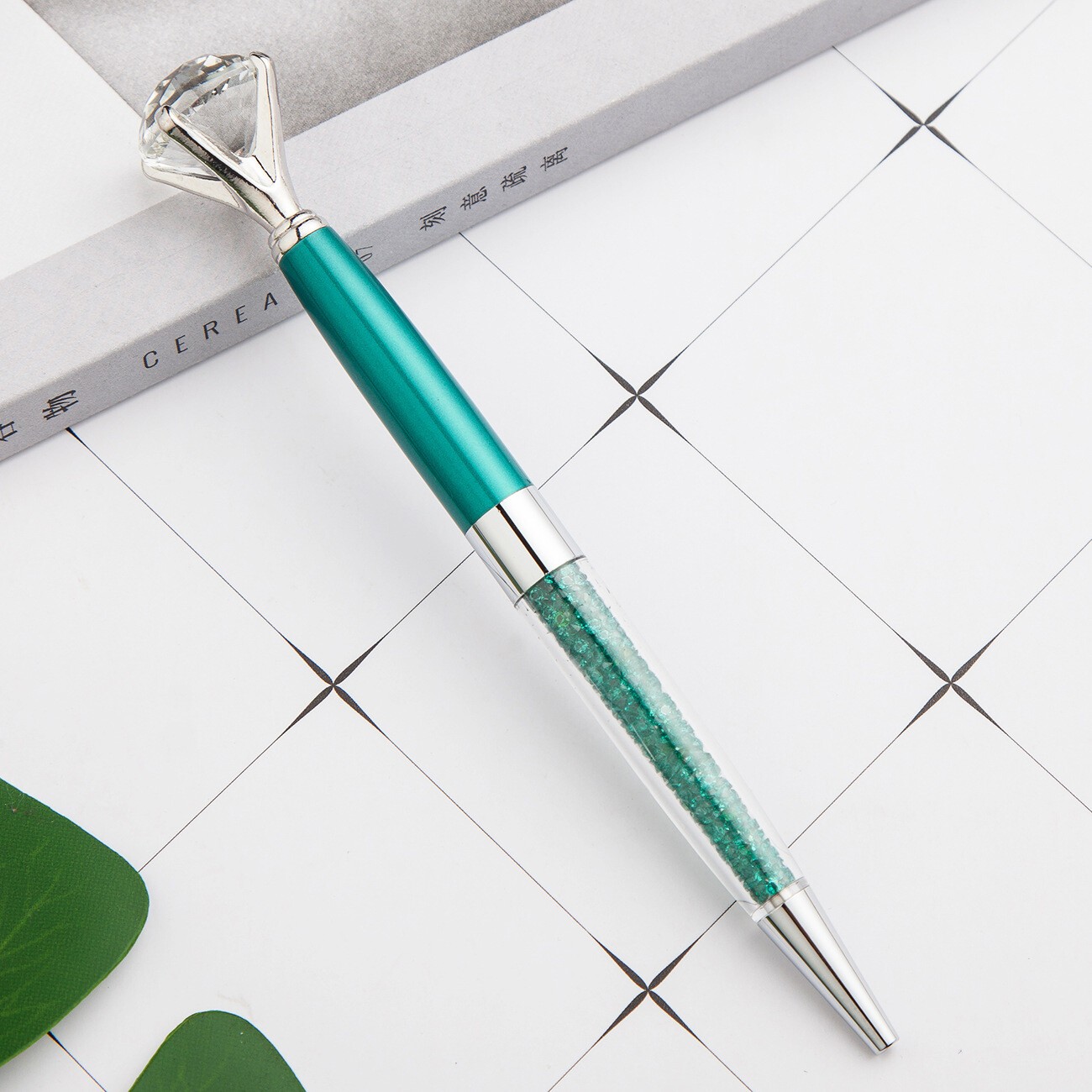 Luxury Metal Crystal Pen Big Diamond Ballpoint Pen Stationery School Pen Office