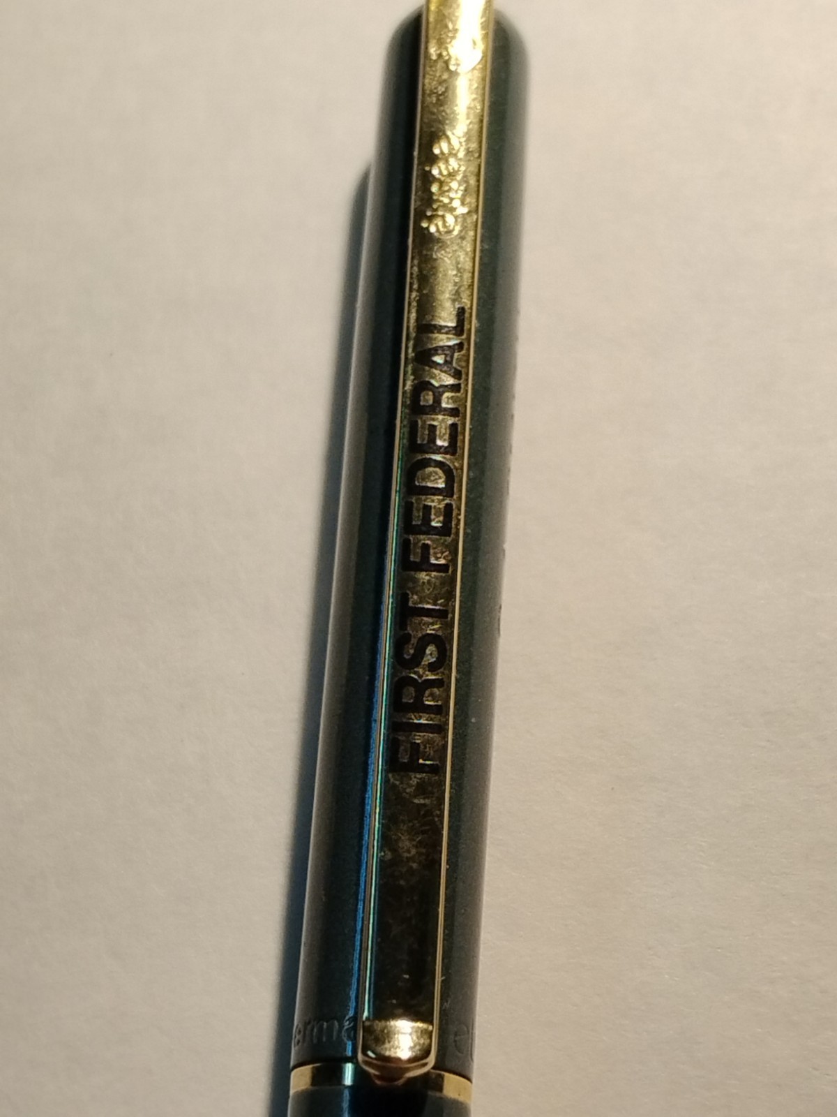 VTG Elysee Ballpoint Pen-Grey-personalized & Frist Federal Stamp-Made Germany#88
