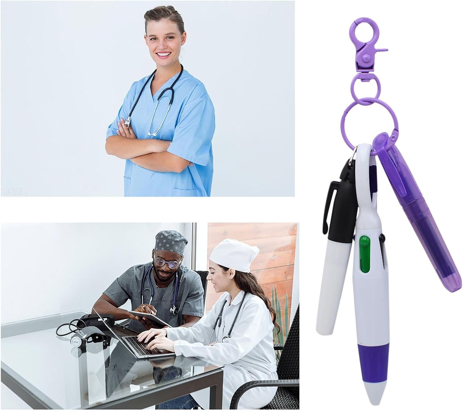 Mini Highlighter Nurse Pen Set For Badge Christmas Nurse Gifts Include 2 Nursing