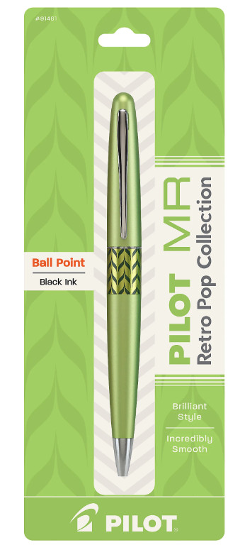 Pilot MR Retro Pop Collection Premium Ballpoint Pen Medium Point 1.0 mm Green
