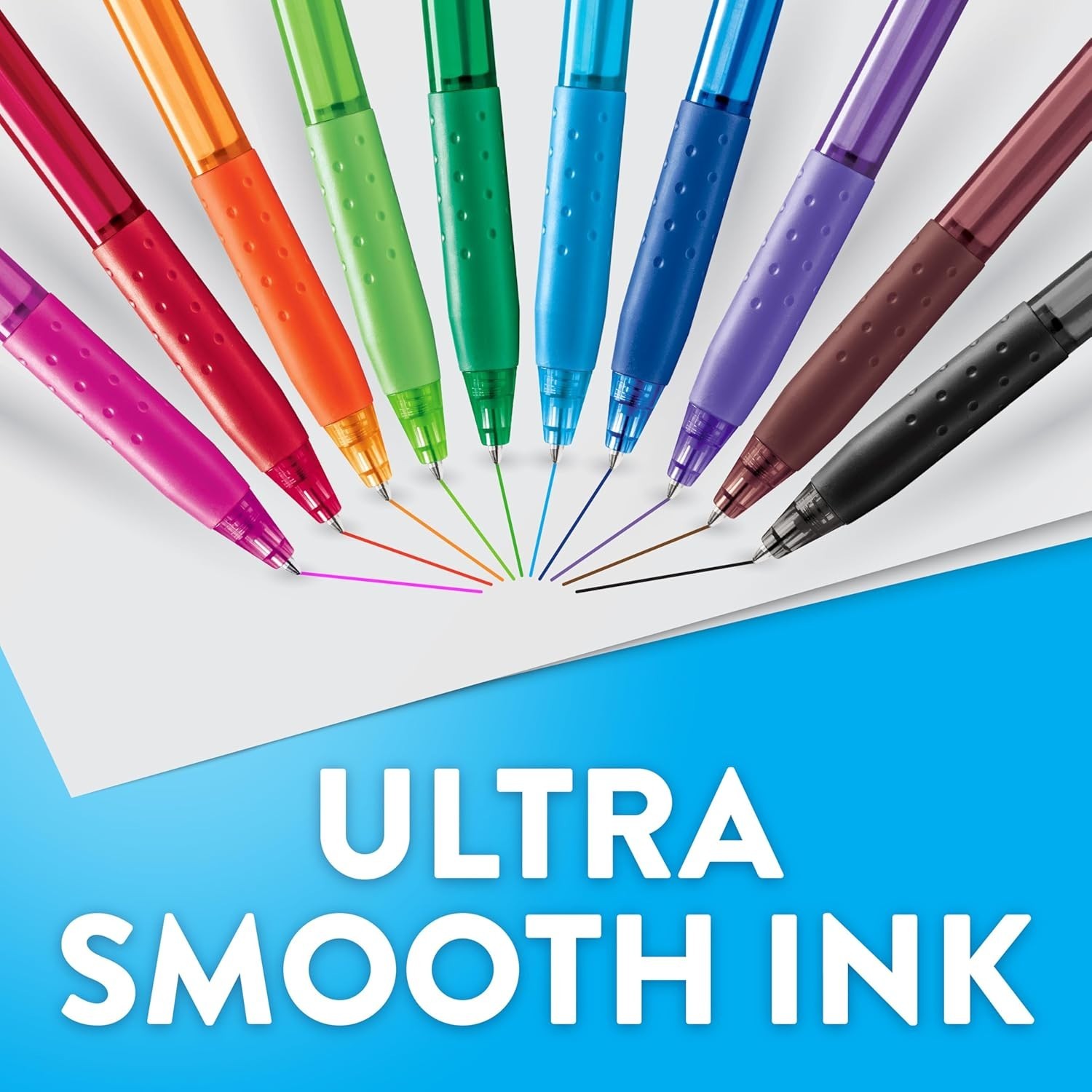24 Pack Retractable InkJoy 300RT Black Ballpoint Pens with Comfort Grip