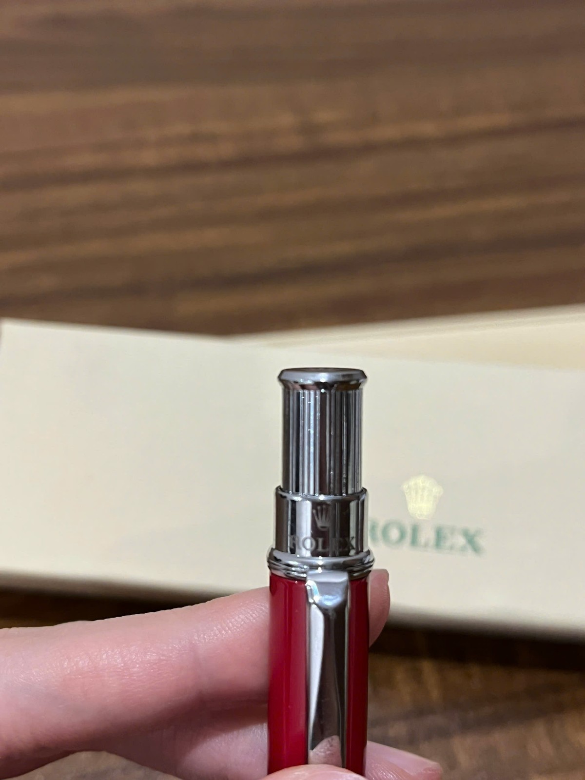Luxury Rolex Red Ruby Oyster Ballpoint Pen VIP Gift Full Box with Pouch New