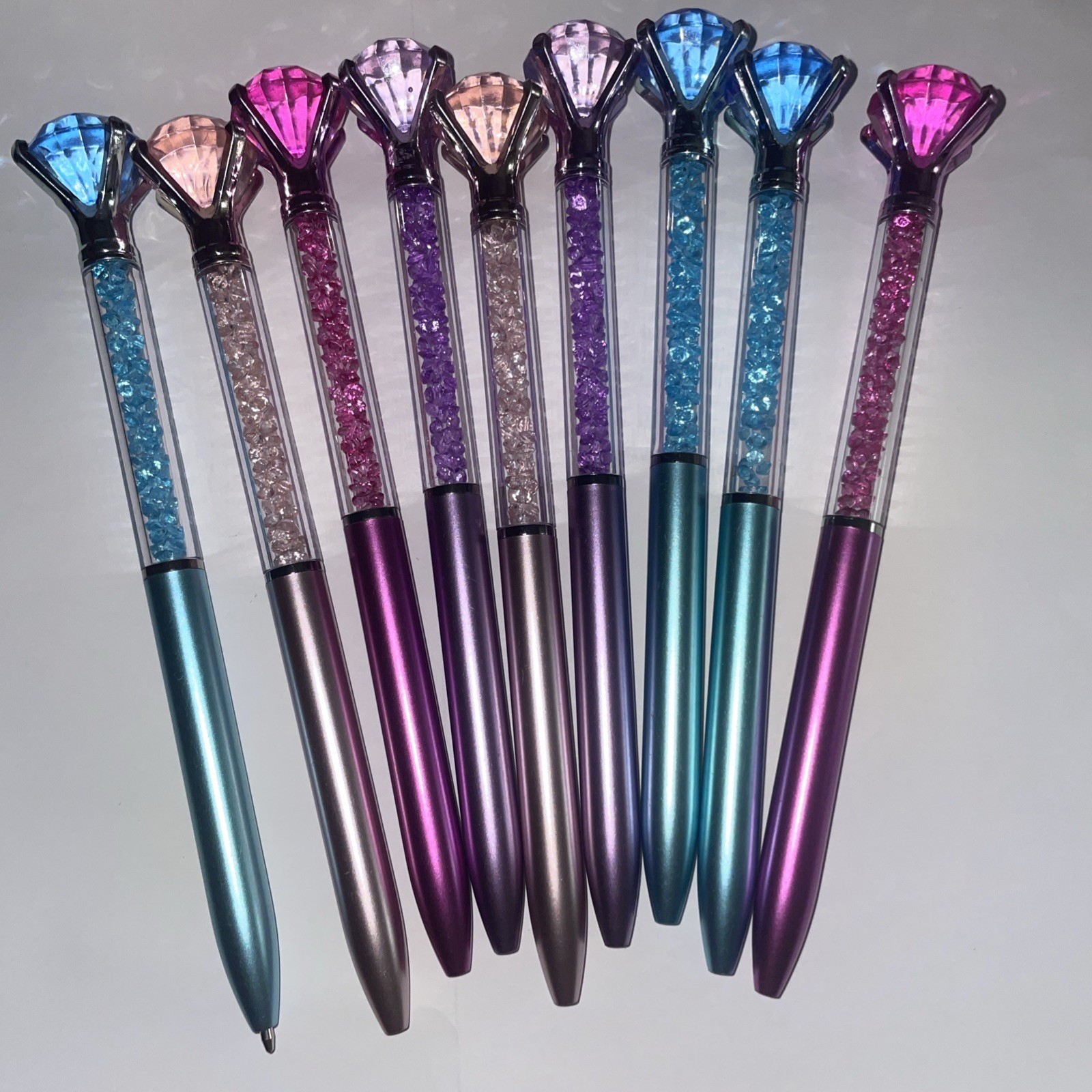 Blue,Gold , Pink and Green Diamond Pens