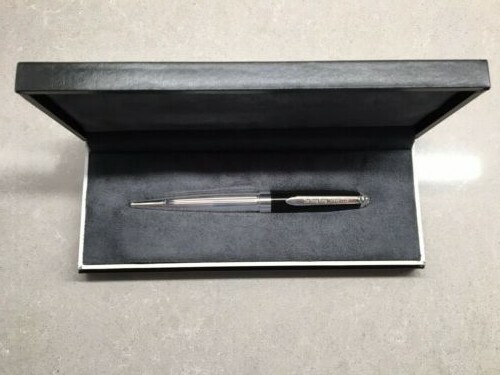 The Hong Kong Jockey Club Ballpoint Pen Black & Silver with Black Case