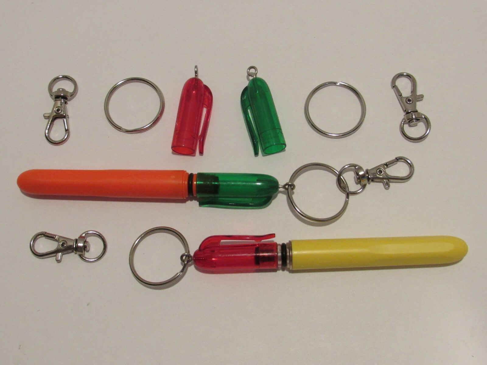Set of 4 TERZETTI POP-ON end caps /pocketclip/keychain fit POKKA pens