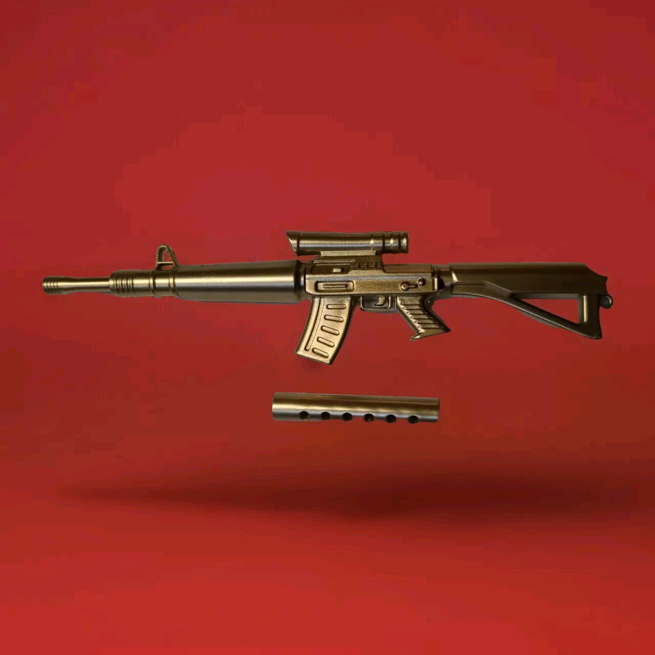 Rifle Pen – Gold – Military – M-16 – Machine Gun – Detachable – Scope