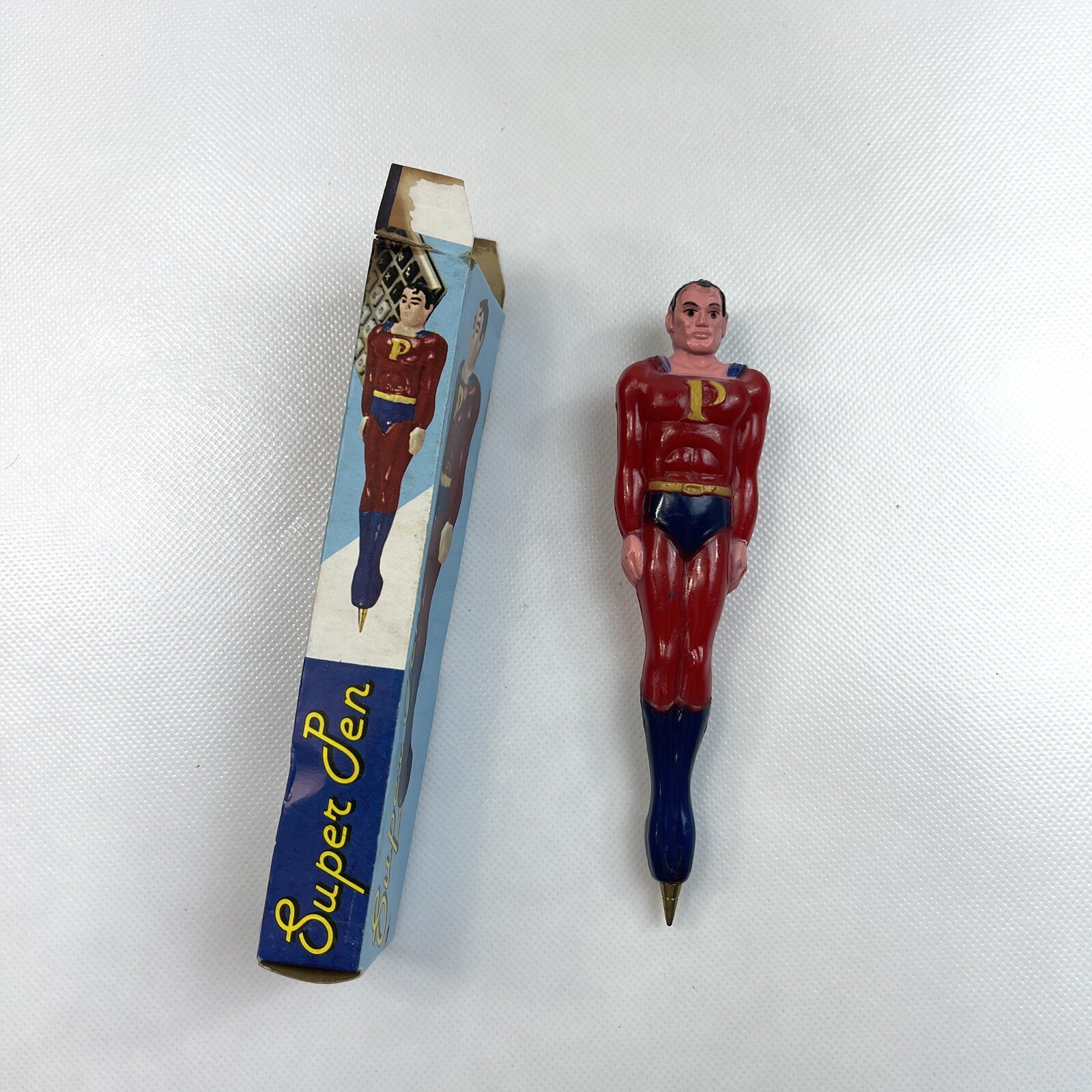 Vintage Super Pen Super Hero Ball Point Pen Rare Collectible Hong Kong