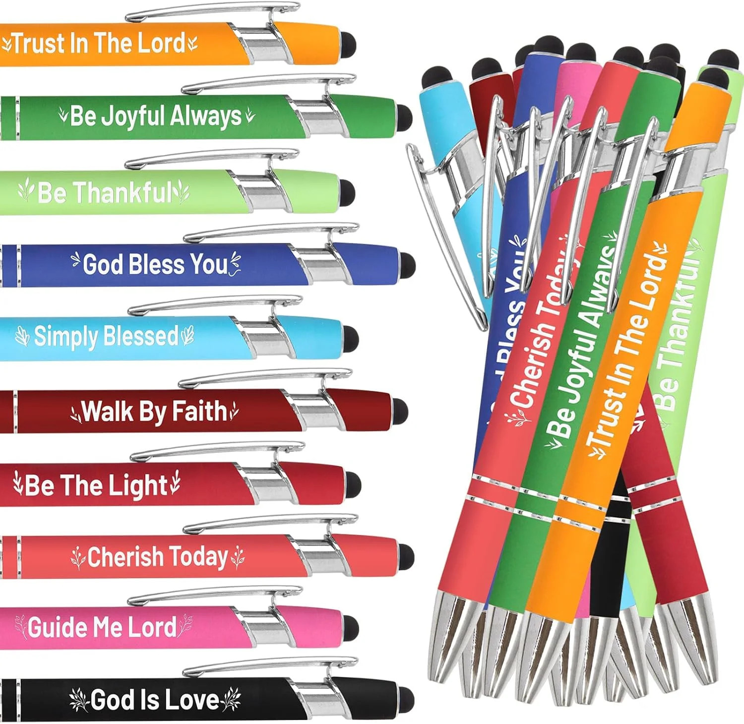 10PCS Christian Bible Verse Ballpoint Pens Inspirational Religious Office Gifts