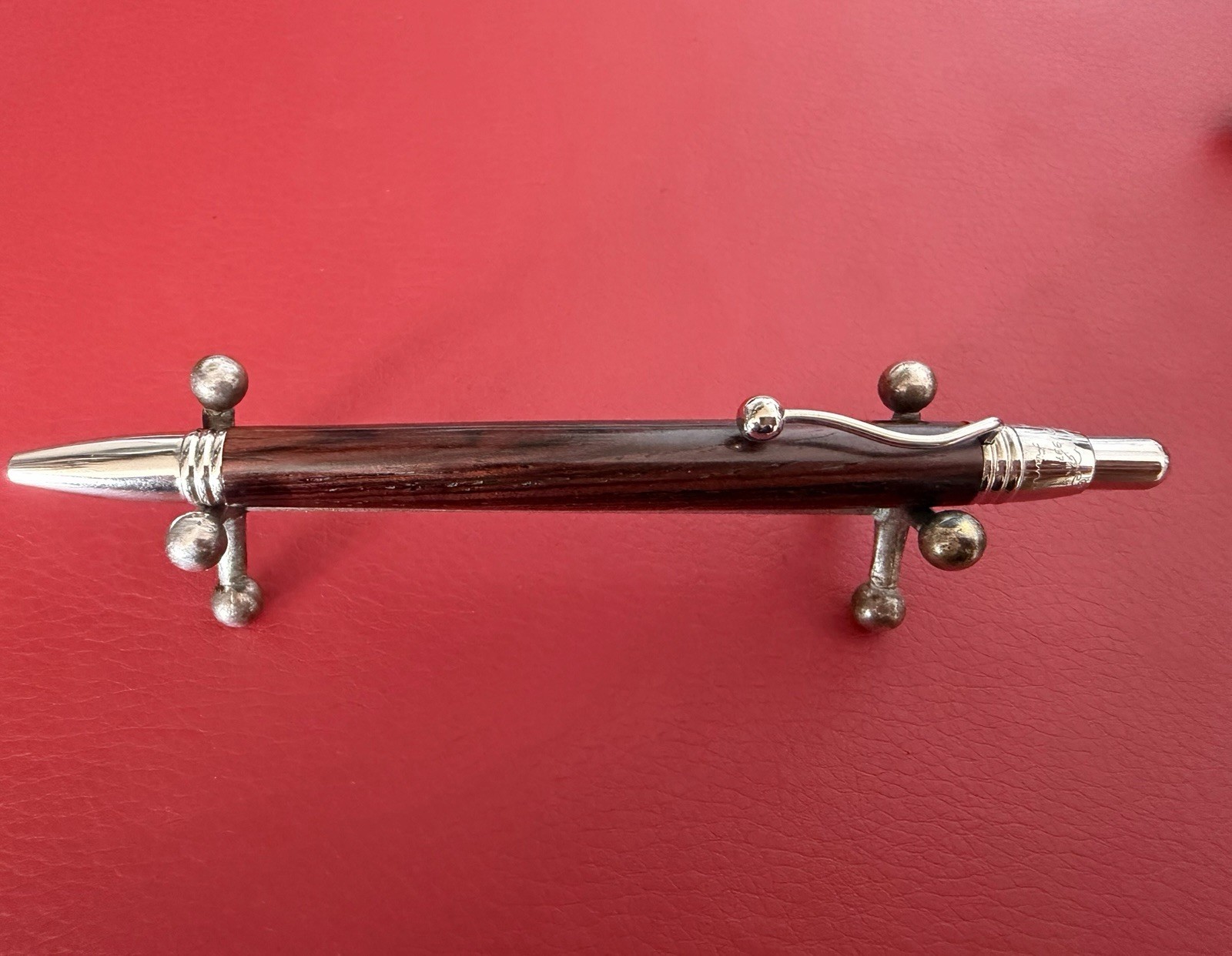 JEAN PIERRE LEPINE Indigo Ballpoint Pen Natural Wood France Vintage 1997