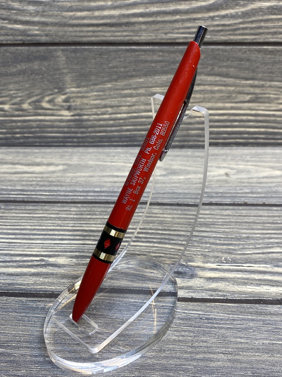 Vintage Pen Quality Farms Greeley Windsor Colorado Red￼