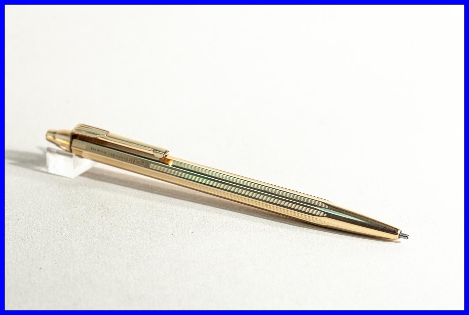 1960s Fend Gold Double Vintage All Metal Ballpoint Pen in Original Box