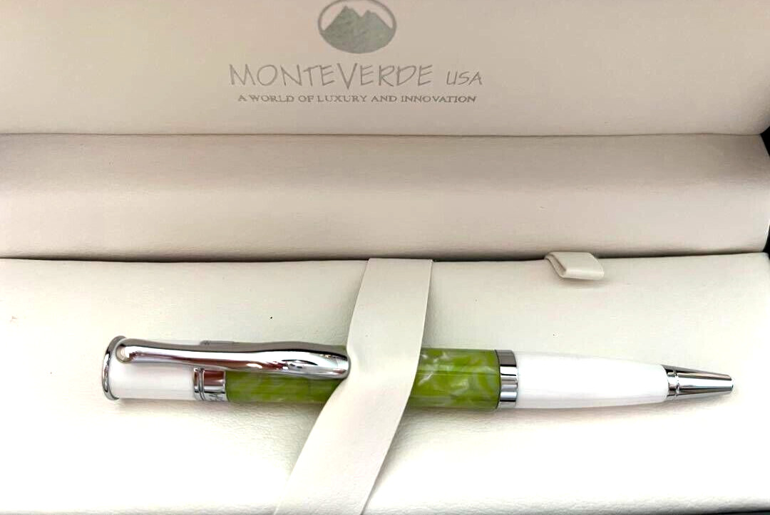 MONTEVERDE Mini Jewelria Green resin Twisted Ballpoint Pen wz/Box Japan Limited