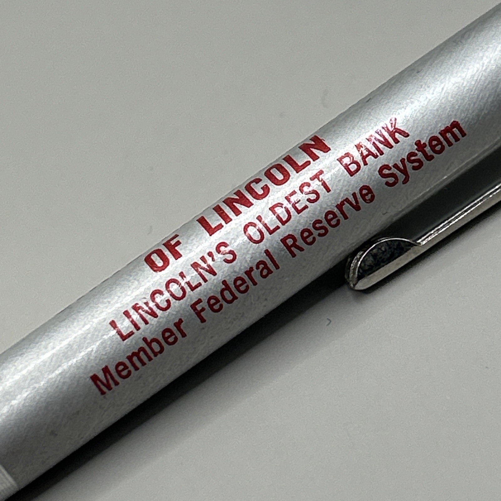 VTG Ballpoint Pen STATE NATIONAL BANK OF LINCOLN Illinois