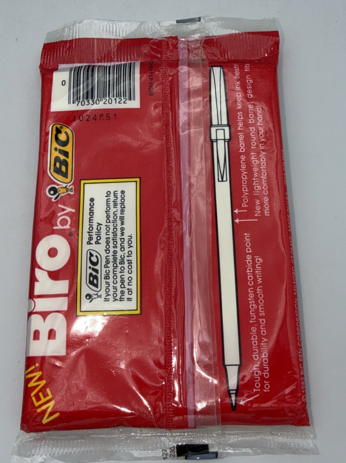 1982 Bic Biro Blue Medium Point Ball Pens 10 Pack USA New Old Stock Sealed