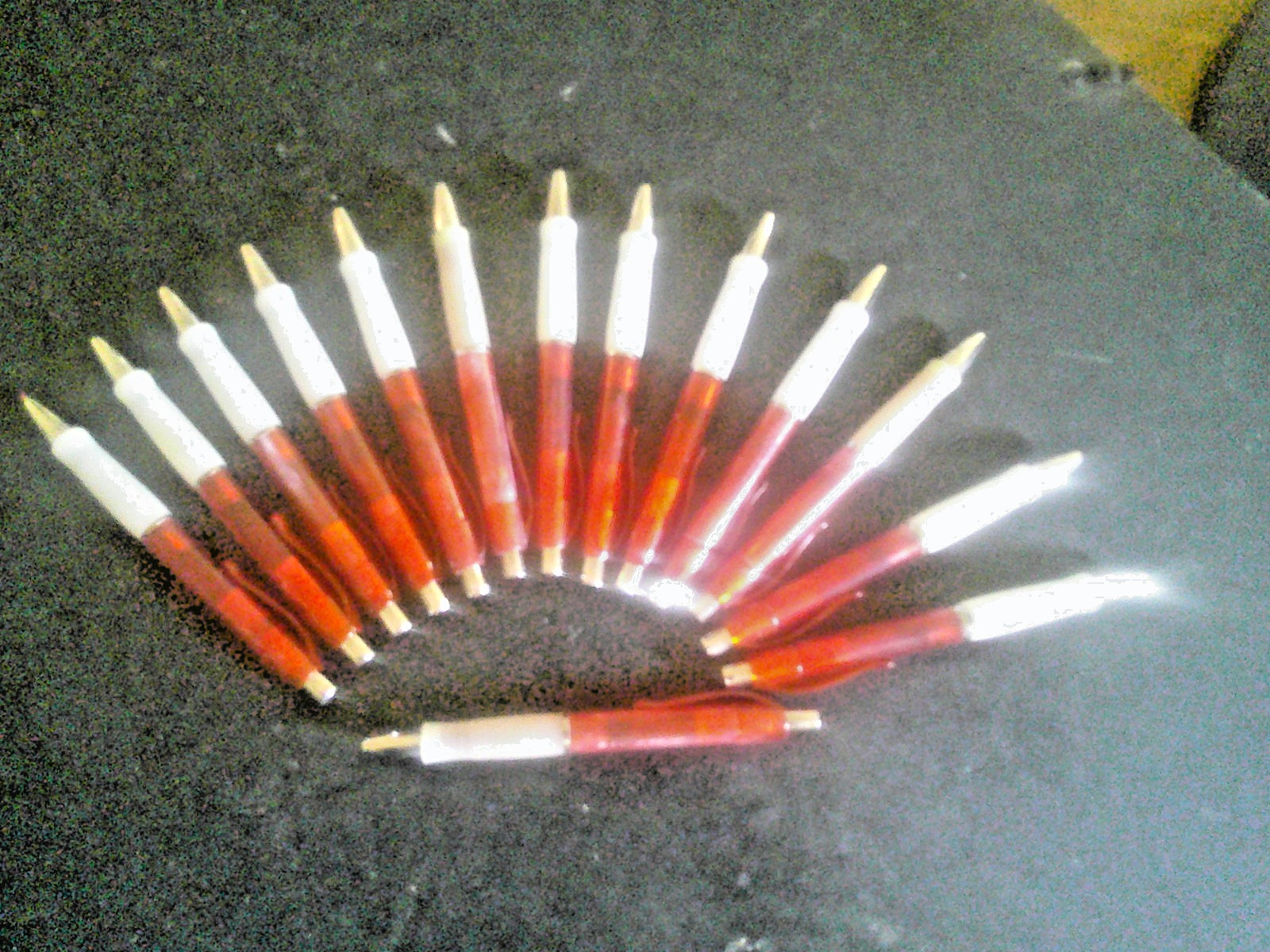 VTG 14 PUSH BUTTON PENS LOT 13 WRITE SUPERCLEAN AS SHOWN