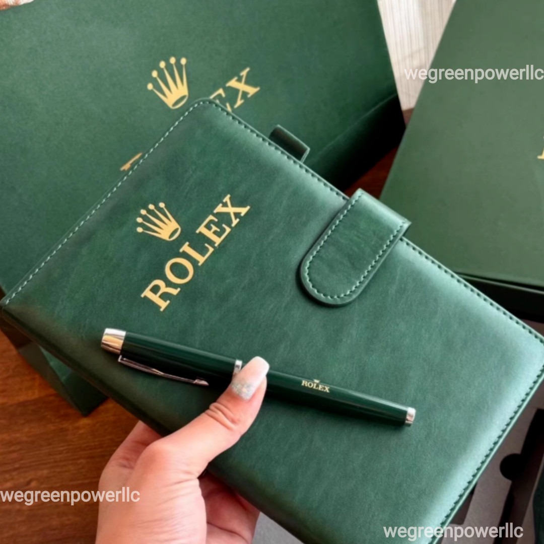 Rolex Green Executive Gift Set Pen Journal Umbrella VIP Luxury Rare New With Box