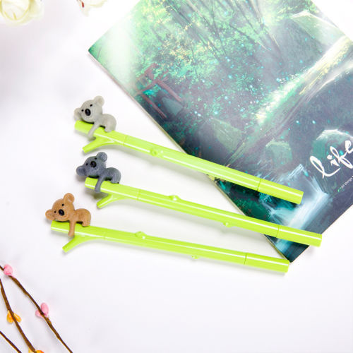 4Pcs Cute Cartoon Koala Gel Pen 0.5mm Black Ink Stationery School Pens Gifts