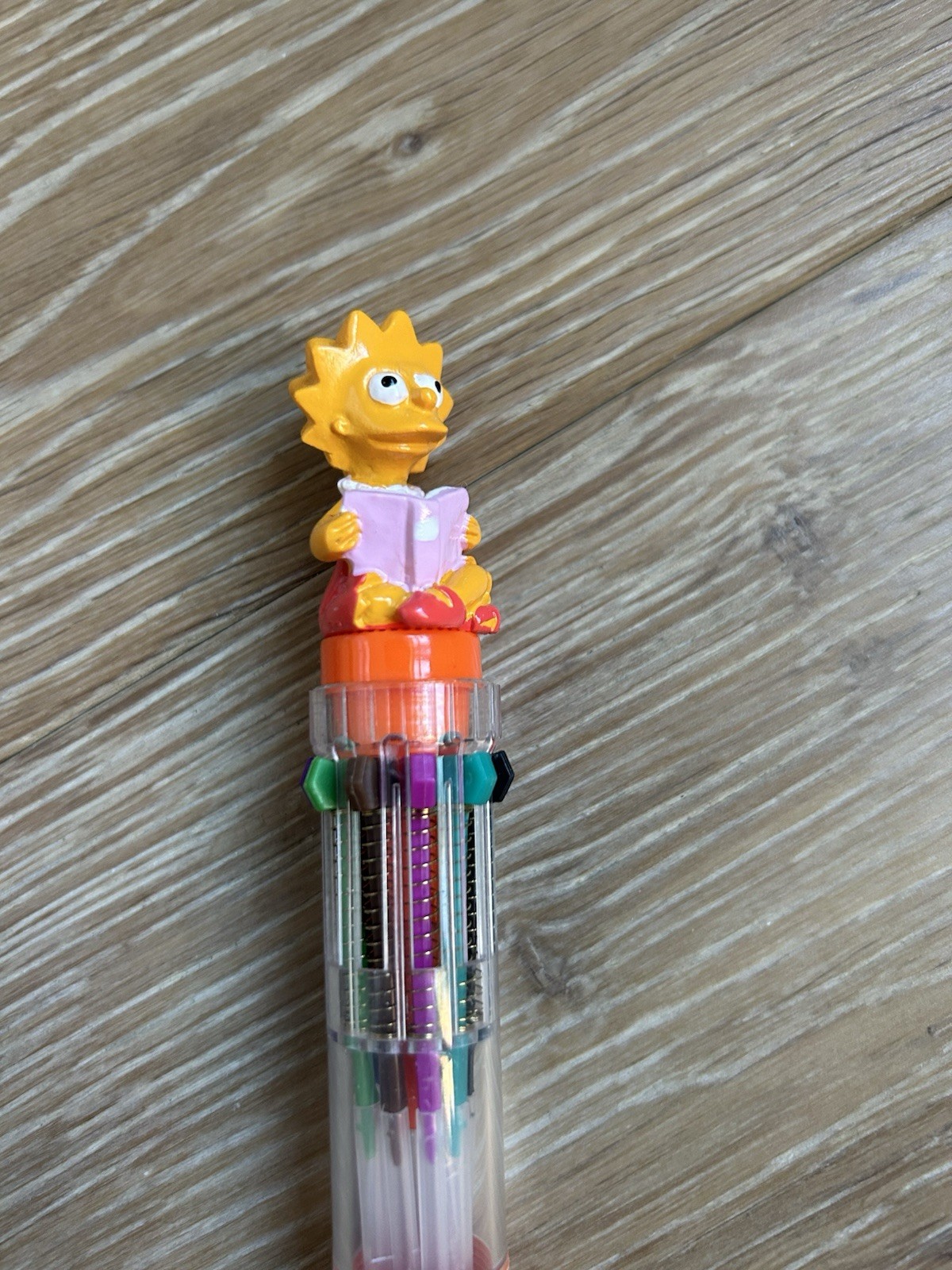 Homer Bart Lisa Simpsons Figurehead Multicolor Ball Point Pen Prototype Rare 3pc